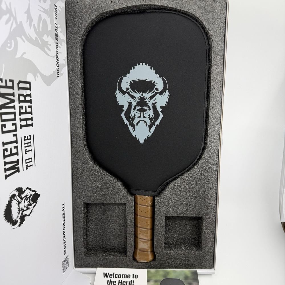 Bison Paddles Pickleball Paddles THE PEAK Raw Carbon Face Foam Injected NEW $149